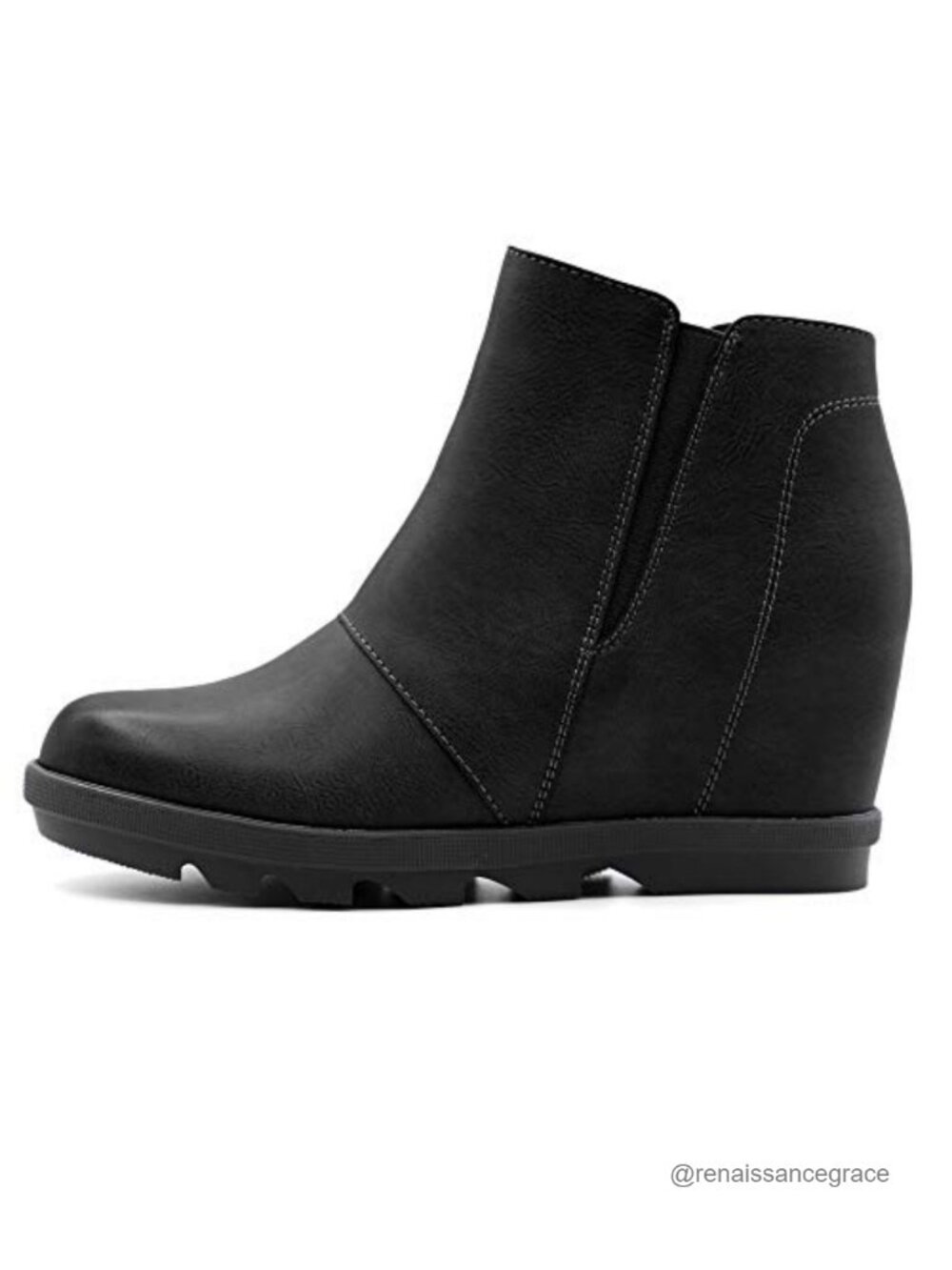 Women's Wedge Ankle Booties with Hidden Heel